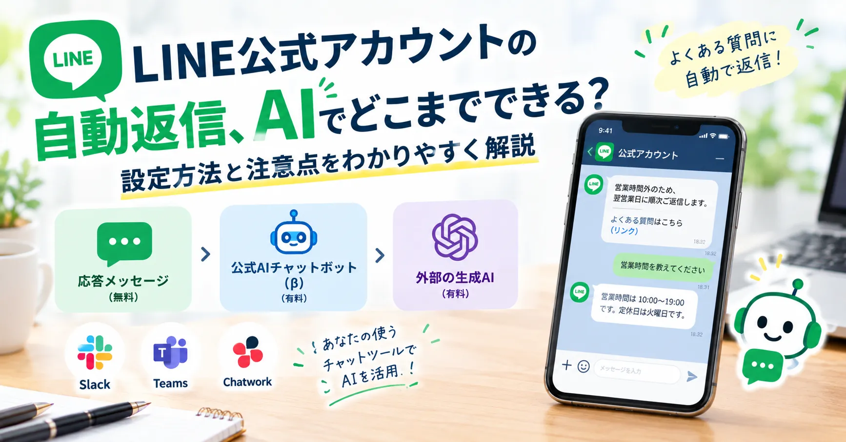 LINE公式アカウントの自動返信、AIでどこまでできる?設定方法と注意点