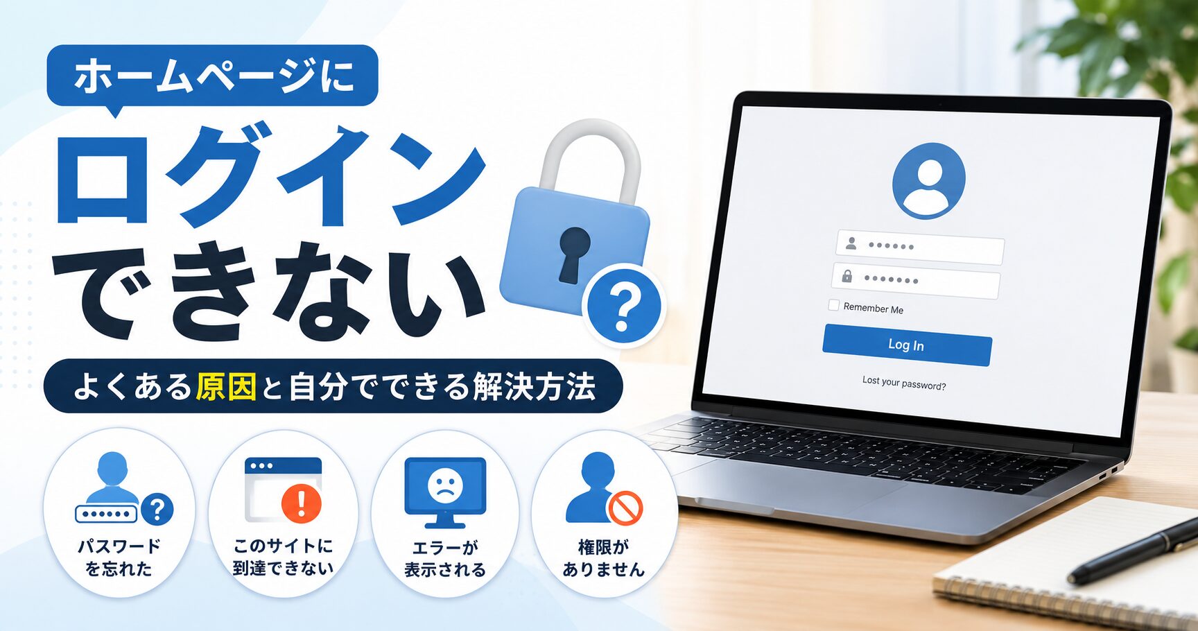 ホームページにログインできない——よくある原因と自分でできる解決方法