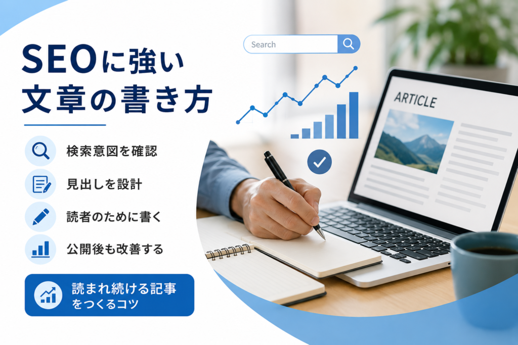 SEOに強い文章の書き方｜Googleに評価されて読まれ続ける記事を作るコツ