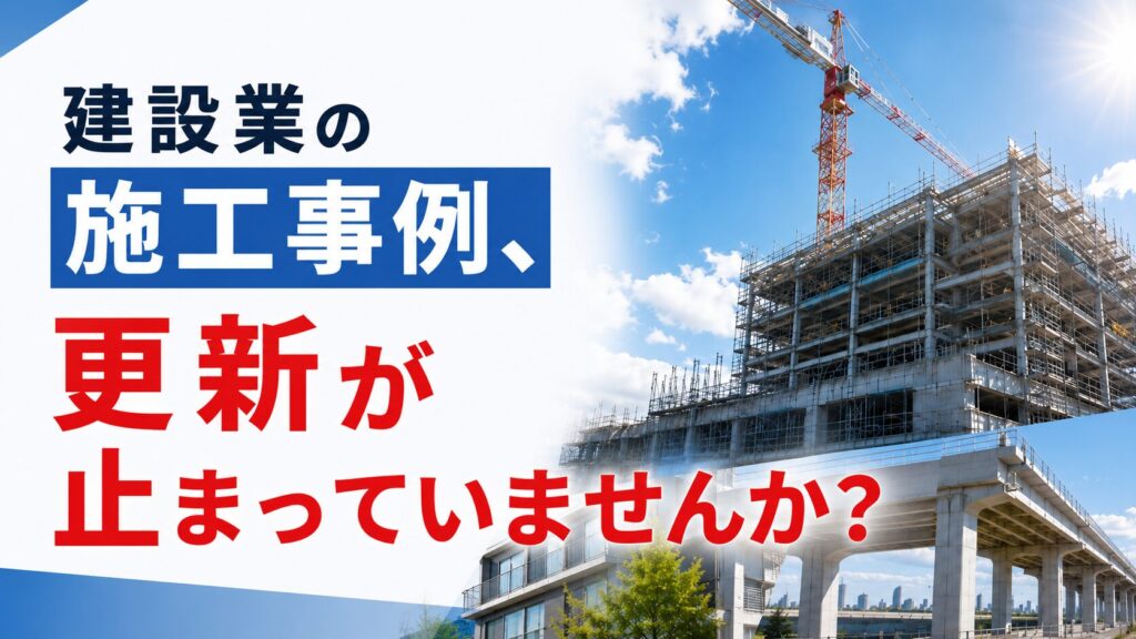 建設業の施工事例、更新が止まっていませんか？｜原因と対策を徹底解説