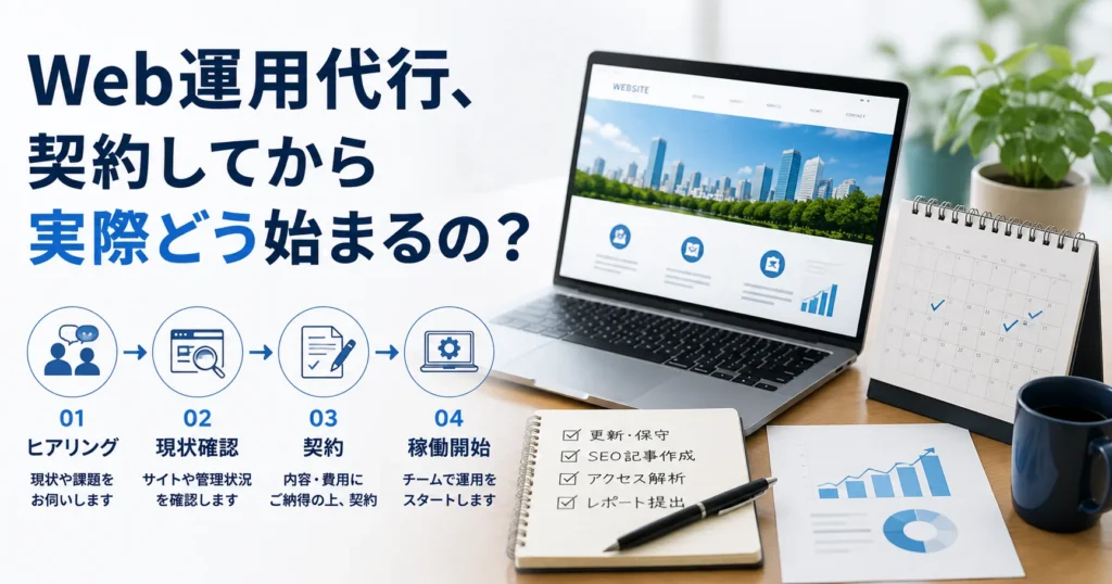 Web運用代行、契約してから実際どう始まるの？