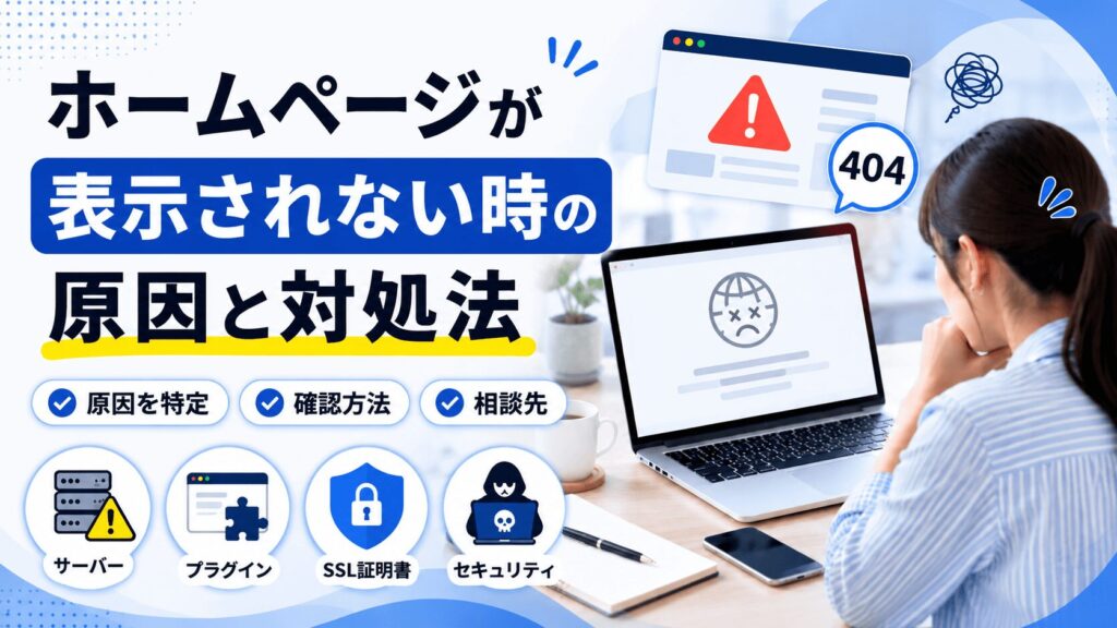 ホームページが表示されない時の原因と対処法