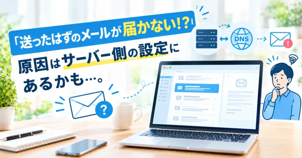 「送ったはずのメールが届かない！？」原因はサーバー側の設定にあるかも…。