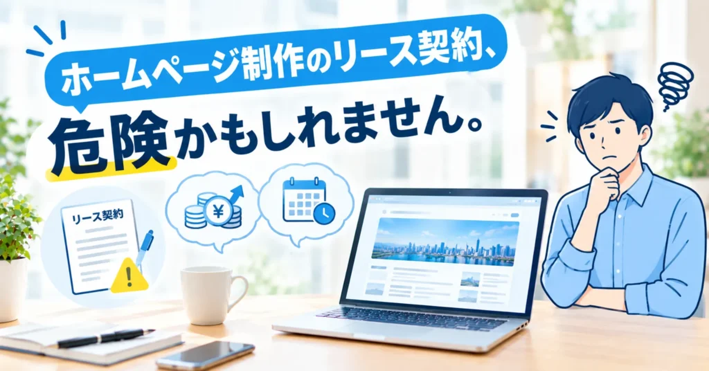 ホームページ制作のリース契約、危険かもしれません。
