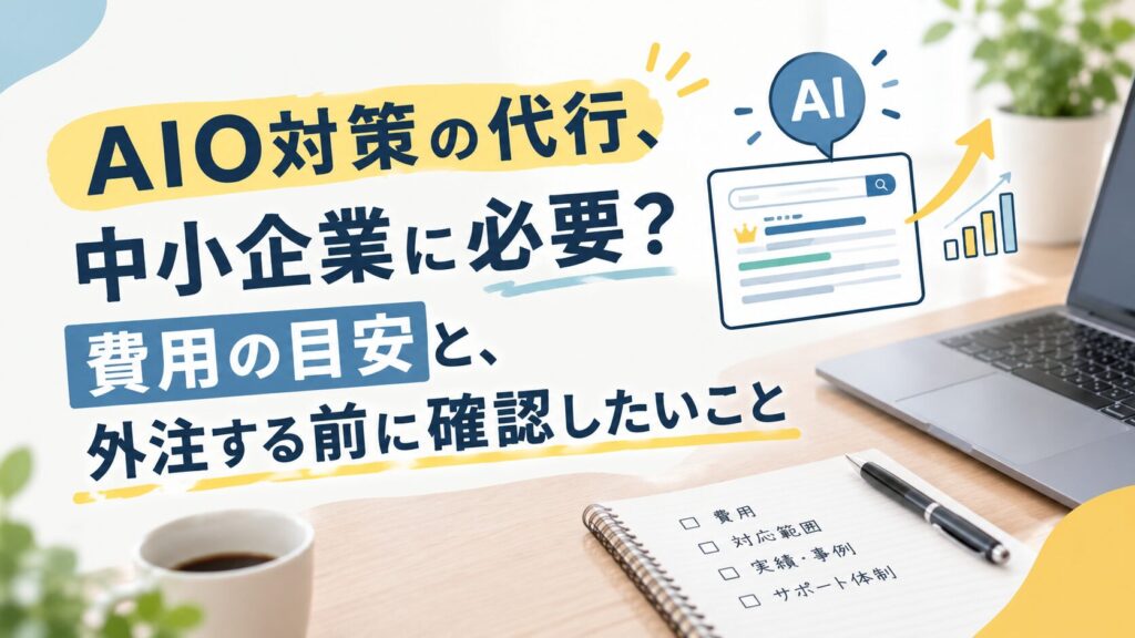 AIO対策の代行、中小企業に必要？費用の目安と、外注する前に確認したいこと