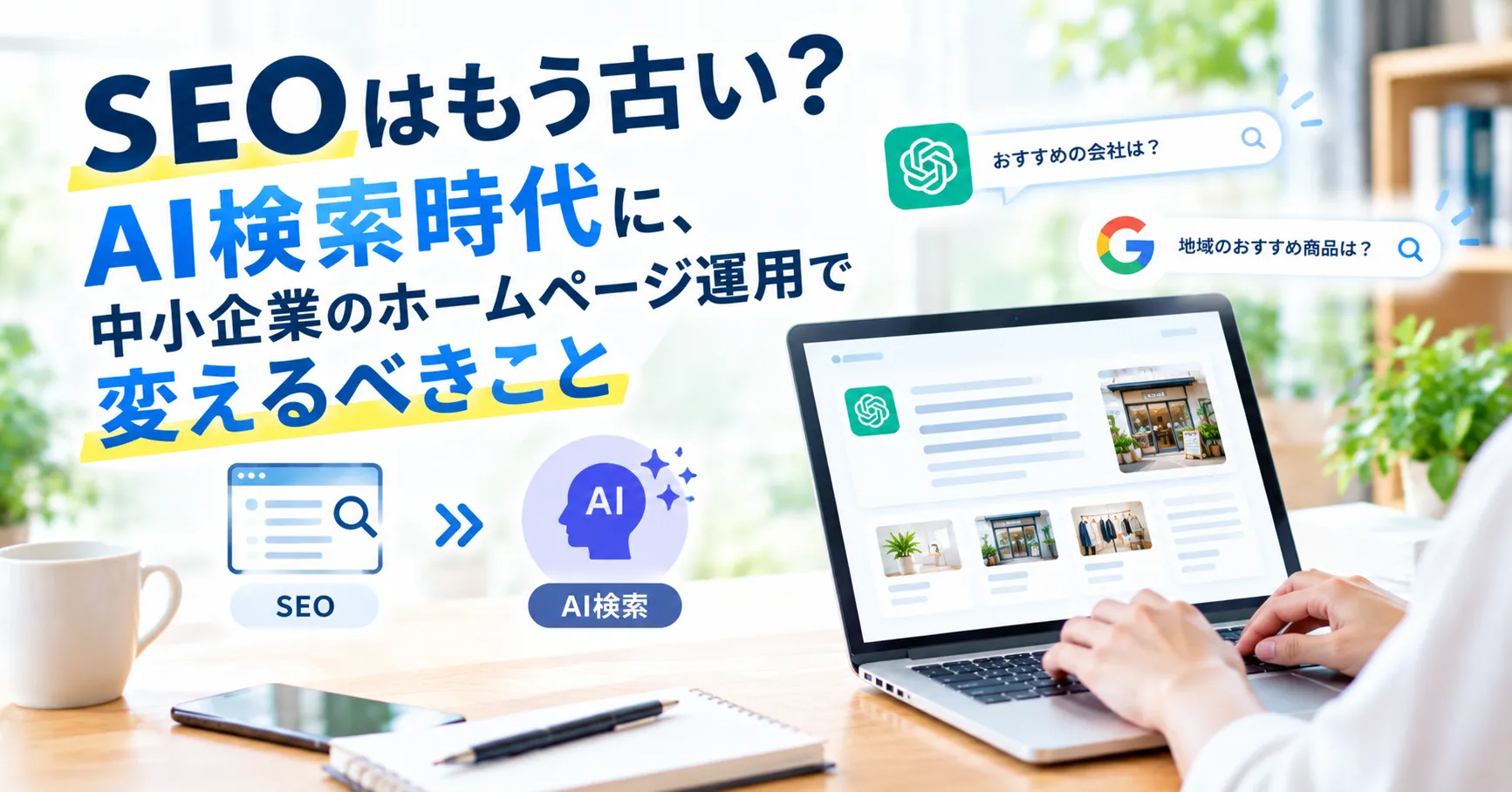 SEOはもう古い？AI検索時代に、中小企業のホームページ運用で変えるべきこと